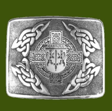 Image 0 of Carroll Irish Badge Interlace Mens Stylish Pewter Kilt Belt Buckle