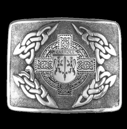 Image 0 of Carroll Irish Badge Interlace Mens Sterling Silver Kilt Belt Buckle