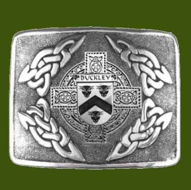 Image 0 of Buckley Irish Badge Interlace Mens Stylish Pewter Kilt Belt Buckle