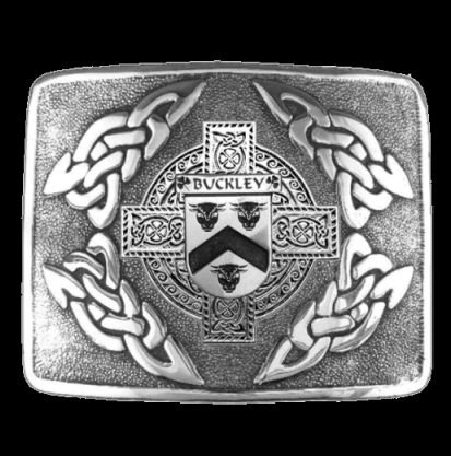 Image 0 of Buckley Irish Badge Interlace Mens Sterling Silver Kilt Belt Buckle