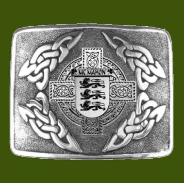 Image 0 of McMahon Irish Badge Interlace Mens Stylish Pewter Kilt Belt Buckle