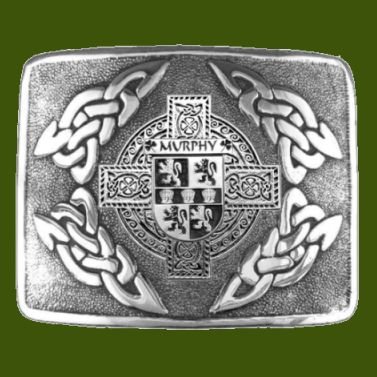 Image 0 of Murphy Irish Badge Interlace Mens Stylish Pewter Kilt Belt Buckle