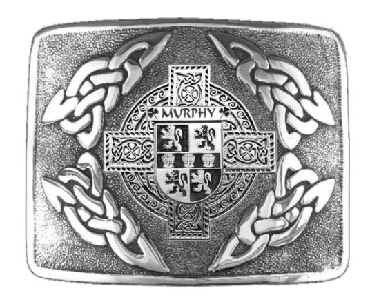 Image 1 of Murphy Irish Badge Interlace Mens Stylish Pewter Kilt Belt Buckle