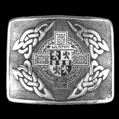 Image 0 of Murphy Irish Badge Interlace Mens Sterling Silver Kilt Belt Buckle