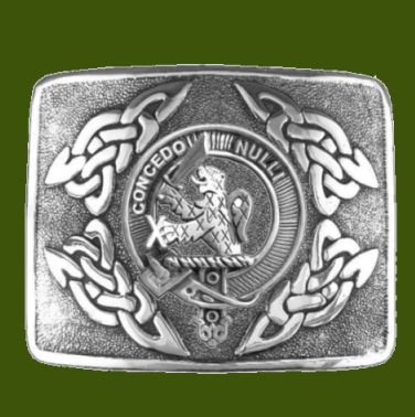 Image 0 of Little Clan Badge Interlace Mens Stylish Pewter Kilt Belt Buckle