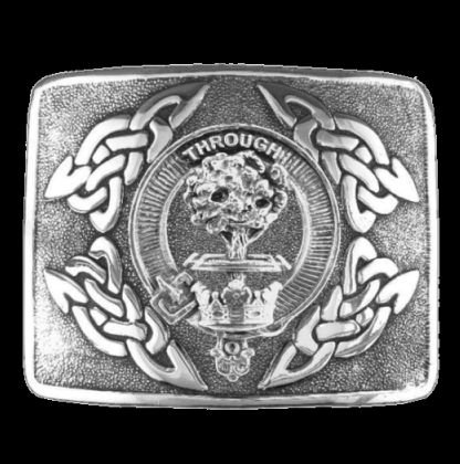 Image 0 of Hamilton Clan Badge Interlace Mens Sterling Silver Kilt Belt Buckle