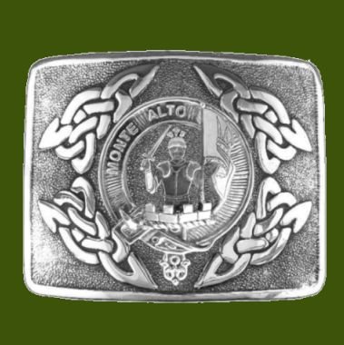 Image 0 of Mowat Clan Badge Interlace Mens Stylish Pewter Kilt Belt Buckle