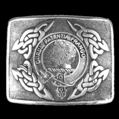 Image 0 of Muir Clan Badge Interlace Mens Sterling Silver Kilt Belt Buckle
