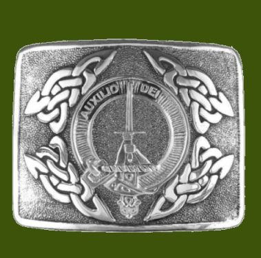 Image 0 of Muirhead Clan Badge Interlace Mens Stylish Pewter Kilt Belt Buckle