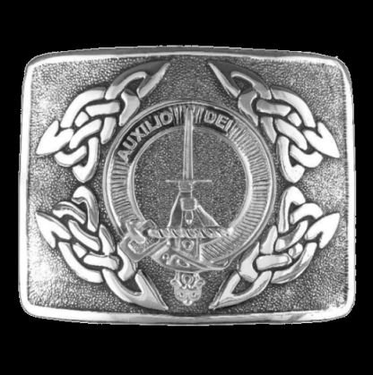 Image 0 of Muirhead Clan Badge Interlace Mens Sterling Silver Kilt Belt Buckle