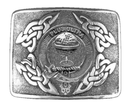 Image 1 of Nairn Clan Badge Interlace Mens Sterling Silver Kilt Belt Buckle