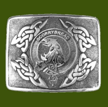 Image 0 of MacNicol Clan Badge Interlace Mens Stylish Pewter Kilt Belt Buckle