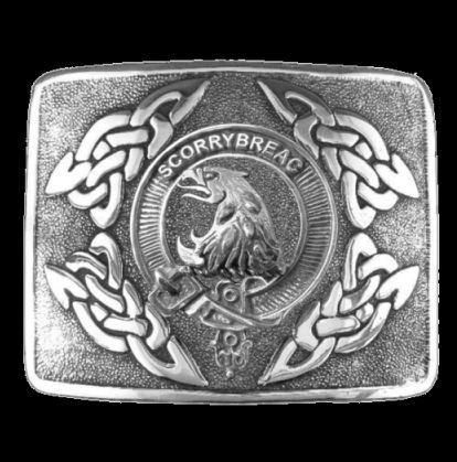 Image 0 of MacNicol Clan Badge Interlace Mens Sterling Silver Kilt Belt Buckle
