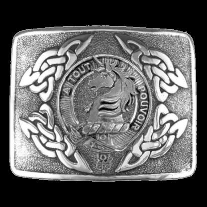 Image 0 of Oliphant Clan Badge Interlace Mens Sterling Silver Kilt Belt Buckle