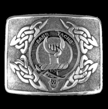 Image 0 of Napier Clan Badge Interlace Mens Sterling Silver Kilt Belt Buckle