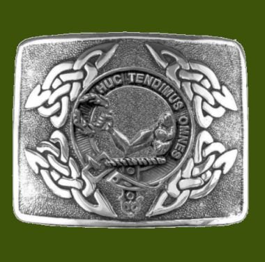 Image 0 of Paterson Clan Badge Interlace Mens Stylish Pewter Kilt Belt Buckle