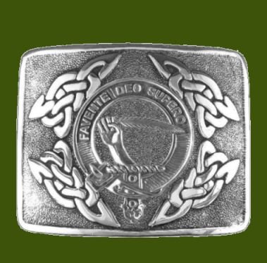 Image 0 of Mitchell Clan Badge Interlace Mens Stylish Pewter Kilt Belt Buckle