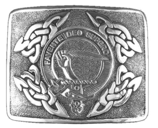 Image 1 of Mitchell Clan Badge Interlace Mens Stylish Pewter Kilt Belt Buckle