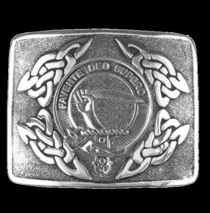 Image 0 of Mitchell Clan Badge Interlace Mens Sterling Silver Kilt Belt Buckle
