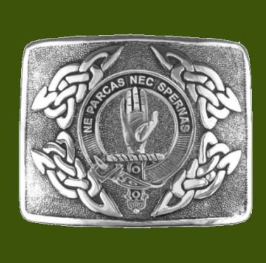 Image 0 of Lamont Clan Badge Interlace Mens Stylish Pewter Kilt Belt Buckle