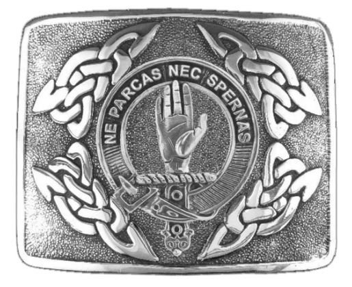 Image 1 of Lamont Clan Badge Interlace Mens Stylish Pewter Kilt Belt Buckle