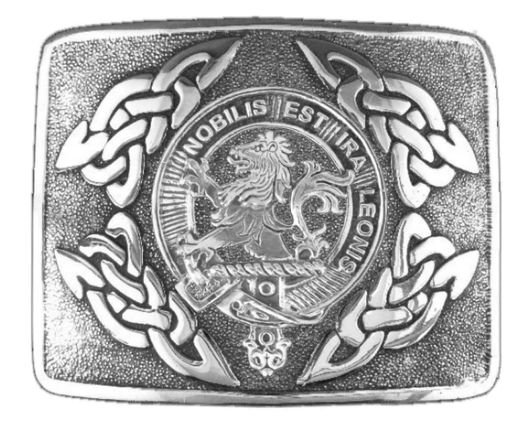 Image 1 of Inglis Clan Badge Interlace Mens Sterling Silver Kilt Belt Buckle