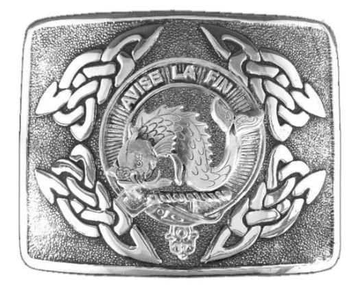 Image 1 of Kennedy Clan Badge Interlace Mens Stylish Pewter Kilt Belt Buckle