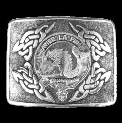 Image 0 of Kennedy Clan Badge Interlace Mens Sterling Silver Kilt Belt Buckle