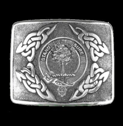 Image 0 of Anderson Clan Badge Interlace Mens Sterling Silver Kilt Belt Buckle