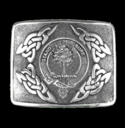 Anderson Clan Badge Interlace Mens Sterling Silver Kilt Belt Buckle