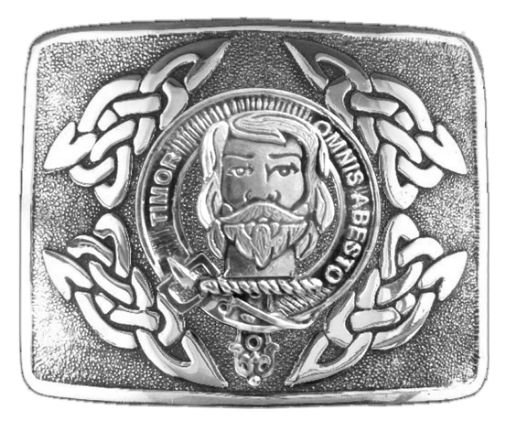 Image 1 of MacNab Clan Badge Interlace Mens Sterling Silver Kilt Belt Buckle