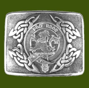Image 0 of MacFie Clan Badge Interlace Mens Stylish Pewter Kilt Belt Buckle