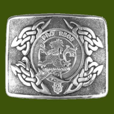 Image 0 of MacFie Clan Badge Interlace Mens Stylish Pewter Kilt Belt Buckle