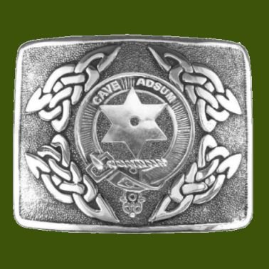 Image 0 of Jardine Clan Badge Interlace Mens Stylish Pewter Kilt Belt Buckle