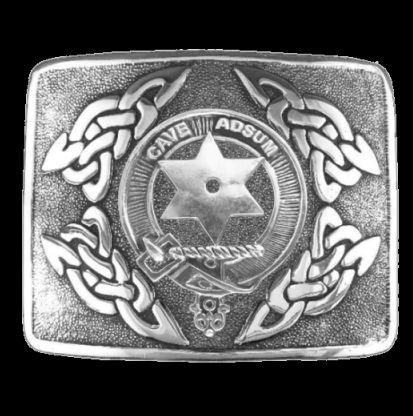 Image 0 of Jardine Clan Badge Interlace Mens Sterling Silver Kilt Belt Buckle