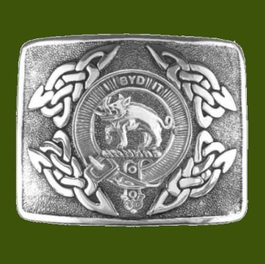 Image 0 of Nisbet Clan Badge Interlace Mens Stylish Pewter Kilt Belt Buckle