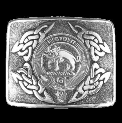 Image 0 of Nisbet Clan Badge Interlace Mens Sterling Silver Kilt Belt Buckle