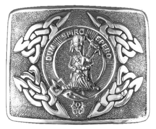 Image 1 of MacLennan Clan Badge Interlace Mens Stylish Pewter Kilt Belt Buckle