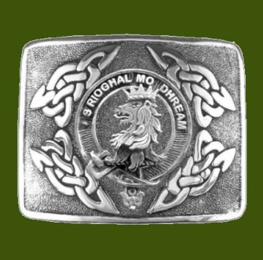 Image 0 of MacGregor Clan Badge Interlace Mens Stylish Pewter Kilt Belt Buckle