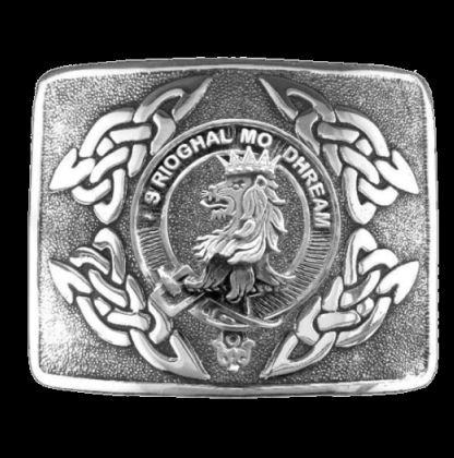 Image 0 of MacGregor Clan Badge Interlace Mens Sterling Silver Kilt Belt Buckle