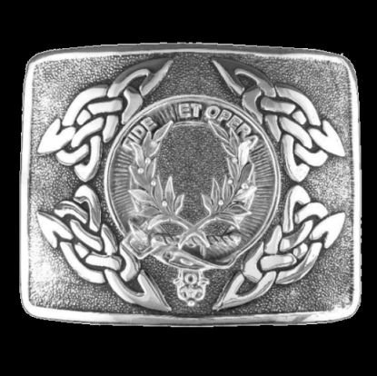 Image 0 of MacArthur Clan Badge Interlace Mens Sterling Silver Kilt Belt Buckle