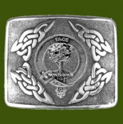 Abercrombie Clan Badge Interlace Mens Stylish Pewter Kilt Belt Buckle
