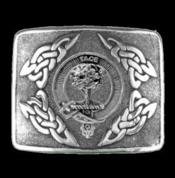Abercrombie Clan Badge Interlace Mens Sterling Silver Kilt Belt Buckle