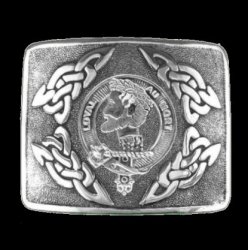 Adair Clan Badge Interlace Mens Sterling Silver Kilt Belt Buckle