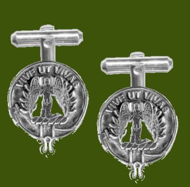 Image 0 of Falconer Clan Badge Stylish Pewter Clan Crest Cufflinks