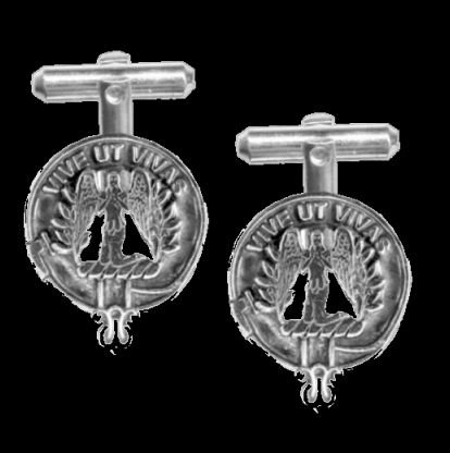 Image 0 of Falconer Clan Badge Sterling Silver Clan Crest Cufflinks