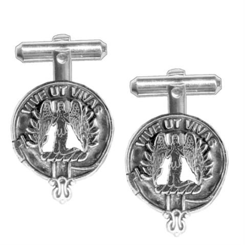Image 1 of Falconer Clan Badge Sterling Silver Clan Crest Cufflinks
