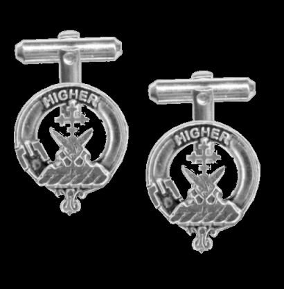 Image 0 of Galloway Clan Badge Sterling Silver Clan Crest Cufflinks