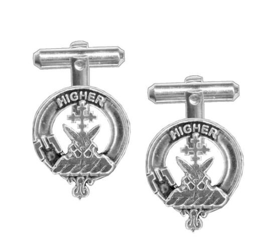 Image 1 of Galloway Clan Badge Sterling Silver Clan Crest Cufflinks