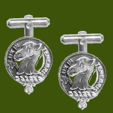 Image 0 of Fullerton Clan Badge Stylish Pewter Clan Crest Cufflinks
